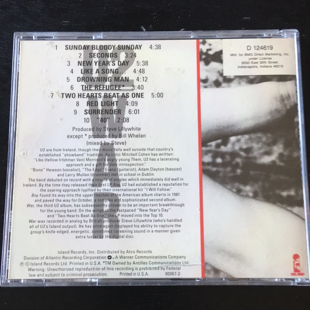 U2 // WAR (CD) - Picture 3 of 3